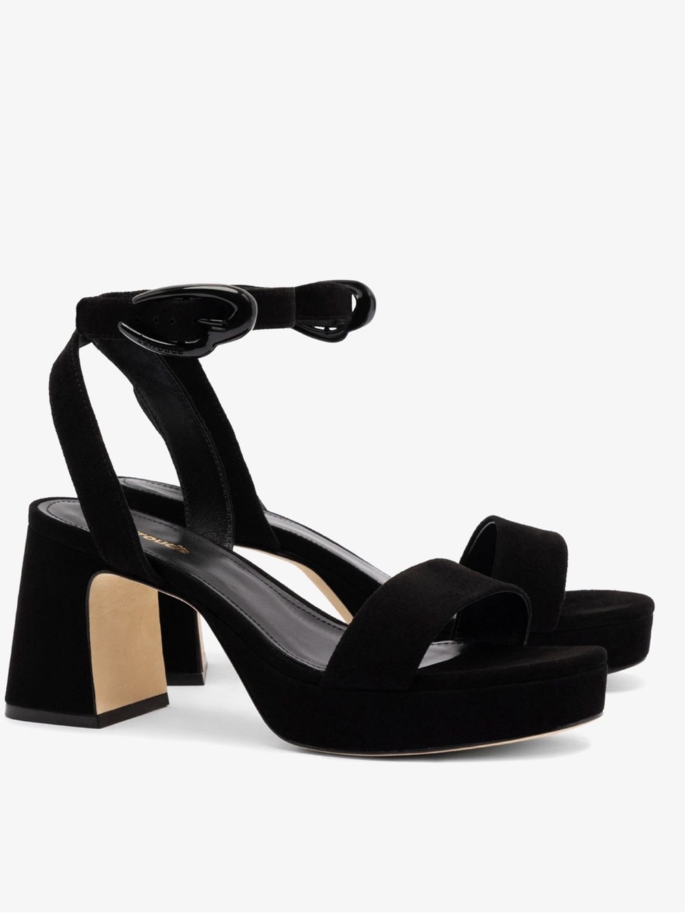 Dolly NEW  Sandal In Black Suede with Dustbag